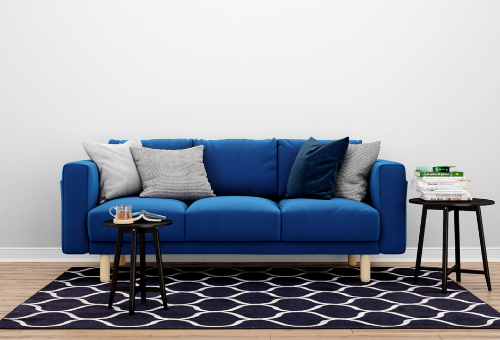 Repton BlueFabric Two Seater Sofa