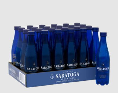 Saratoga® Sparkling Spring Water 16 Fl Oz Plastic Bottle (24 Pack)