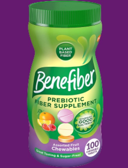 Benefiber Chewable Prebiotic Fiber Supplement Tablets for Digestive Health